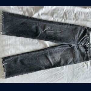 GAP Cheeky Straight High Rise Gray Jeans